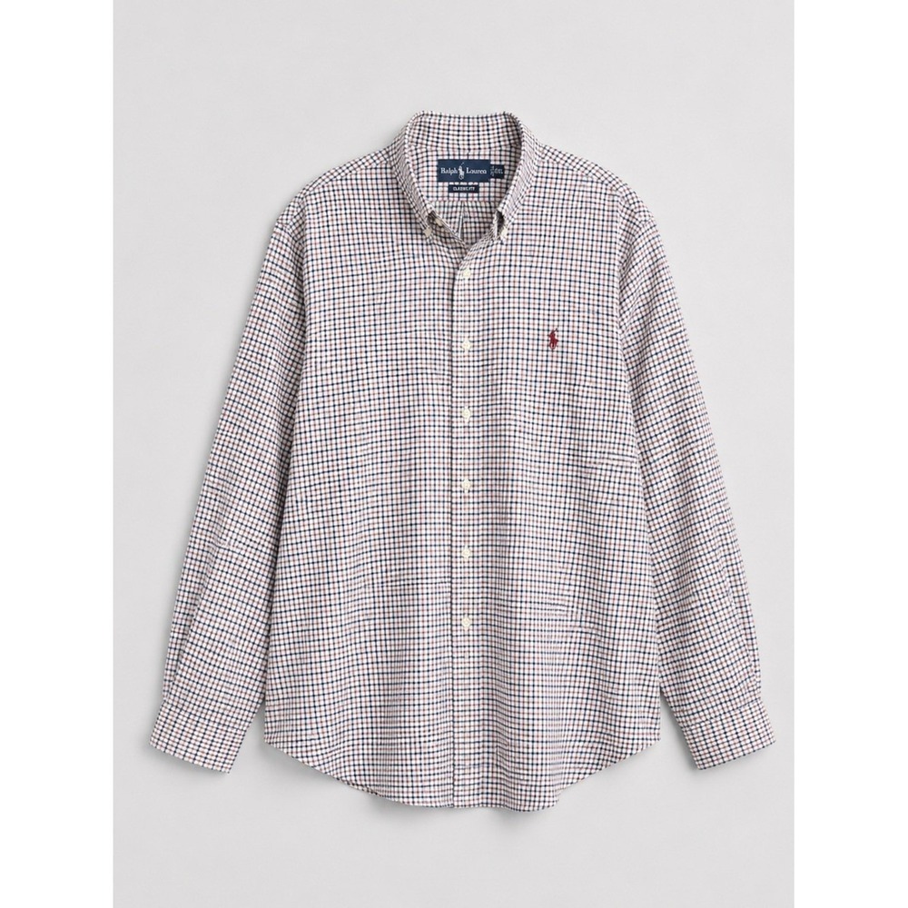 Vintage Ralph Lauren Classic Fit Mens Button Up Shirt XL Check Preppy Career